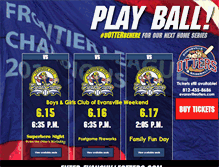 Tablet Screenshot of evansvilleotters.com